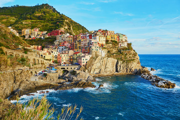 Colorful houses in Manarola, Italy