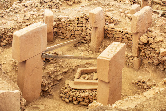 Gobeklitepe, Sanliurfa / Turkey. Gobekli Tepe is an archaeological site in Sanliurfa, Turkey  A