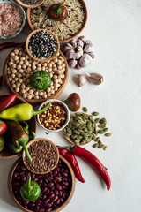 Cooking concept with raw food