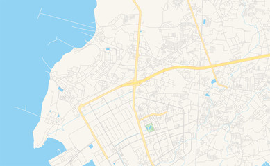 Printable street map of Laem Chabang, Thailand