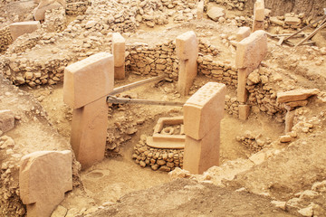 Gobeklitepe, Sanliurfa / Turkey. Gobekli Tepe is an archaeological site in Sanliurfa, Turkey  A