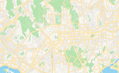 Printable street map of Seoul, South Korea