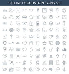 Fototapeta na wymiar 100 decoration icons