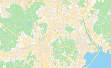 Printable street map of Busan, South Korea