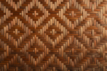 Full frame ornate, woven wood texture