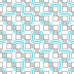 Abstract seamless geometric two levels pattern. Simple linear mosaic texture for background. Vector