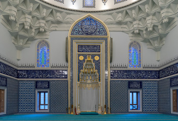 ANKARA, TURKEY - The New Melike Hatun Mosque, close to Genclik Park, in the capital city