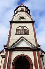 Fototapeta na wymiar Church of Sacred Heart in Puerto Varas, Chile