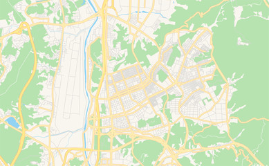 Printable street map of Seongnam, South Korea