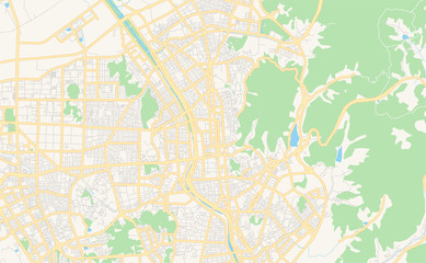 Printable street map of Cheongju, South Korea