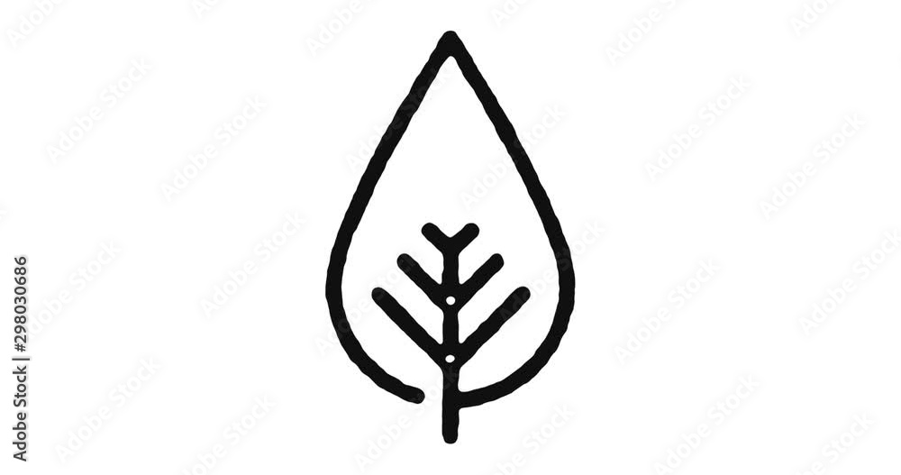 Poster Environment outline icon animation footage/video. Hand drawn like symbol animated with motion graphic, can be used as loop item, has alpha channel and it's at 4K video resolution.