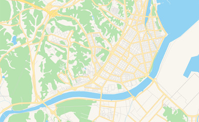Printable street map of Pohang, South Korea