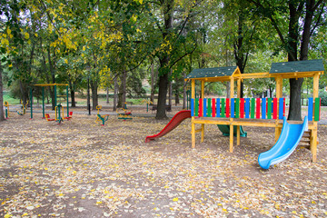 Playground in the park backgorund