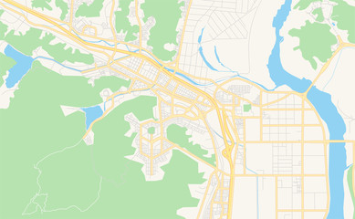 Printable street map of Gumi, South Korea