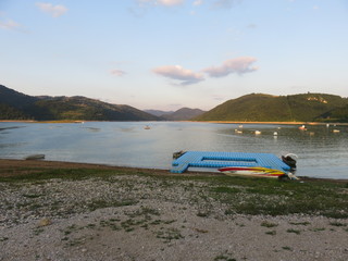 Zlatar lake water scenery in summer
