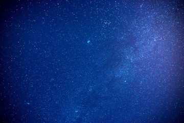 Night blue sky and star background.Starry Night Sky. with grain and select white balance