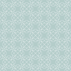 Seamless background for your designs. Modern vector light blue and white ornament. Geometric abstract pattern