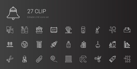 clip icons set