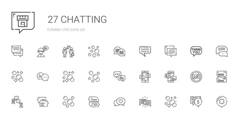 chatting icons set