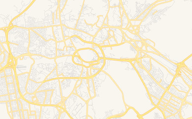 Printable street map of Mecca, Saudi Arabia