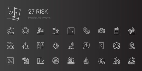 risk icons set