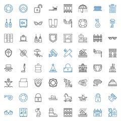 protection icons set