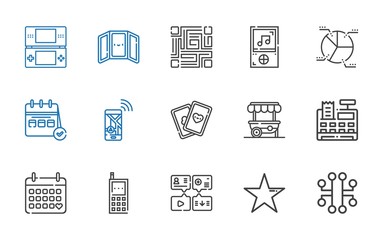 mobile icons set