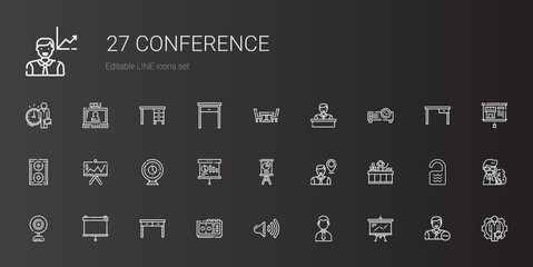 conference icons set