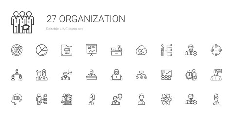 organization icons set