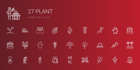 plant icons set