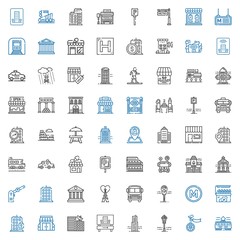 Obraz premium city icons set