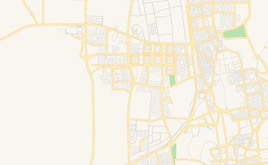 Printable street map of Al-Mubarraz, Saudi Arabia