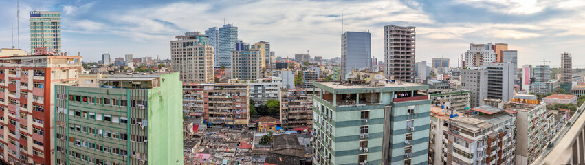 Beautiful view of Luanda city, difference between worlds, the degraded and the new. Angola.