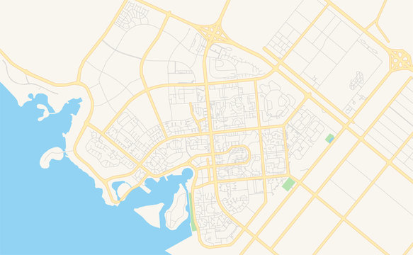 Printable street map of Yanbu, Saudi Arabia