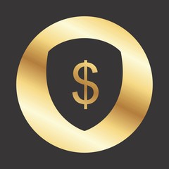 Shield Dollar Icon For Your Design,websites and projects.