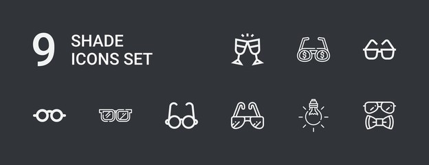 Editable 9 shade icons for web and mobile