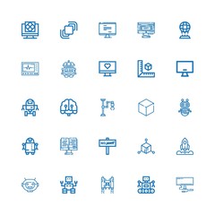 Editable 25 futuristic icons for web and mobile