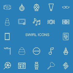 Editable 22 swirl icons for web and mobile