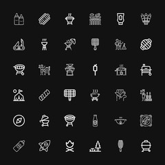 Editable 36 picnic icons for web and mobile