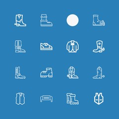 Editable 16 workwear icons for web and mobile