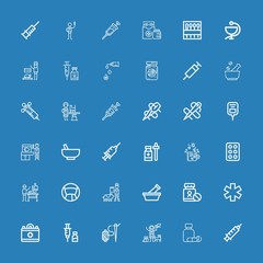 Editable 36 syringe icons for web and mobile