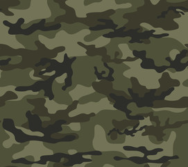 Fototapeta premium Camouflage pattern seamless on a green background. vector.