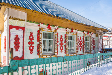 Russia. Vologda Region. Russian hut.