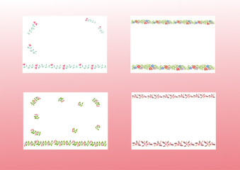 ライン　花　枠 A