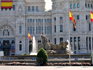 Palacio de Cibeles, seat of the Madrid city hall. Spain. Europe September 17, 2019