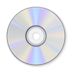 Compact disc, information storage realistic vector illustration