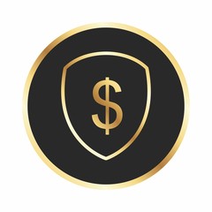 Obraz premium Shield Dollar Icon For Your Design,websites and projects.