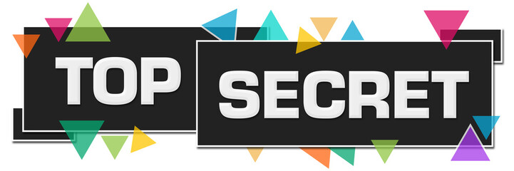 Top Secret Dark Colorful Horizontal Squares Triangles 