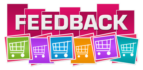 Feedback Pink Colorful Squares Shopping Carts Bottom 