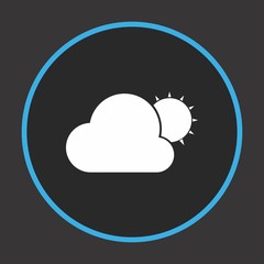 Sun And Cloud Icon For Your Design,websites and projects.